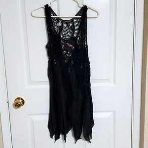 Sleeveless Crochet Tunic Size Medium